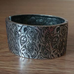 Paisley Pattern Silver Bracelet